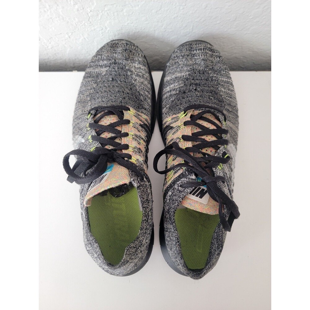 Nike Free RN Flyknit Mens Size 11 US Gray Multi Sneaker Running Shoes 831069-004 - Picture 5 of 9